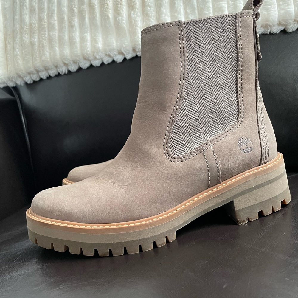 Taupe Timberland boots